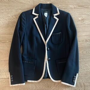 J. Crew Black Schoolboy Blazer in Wool Blend, size 2